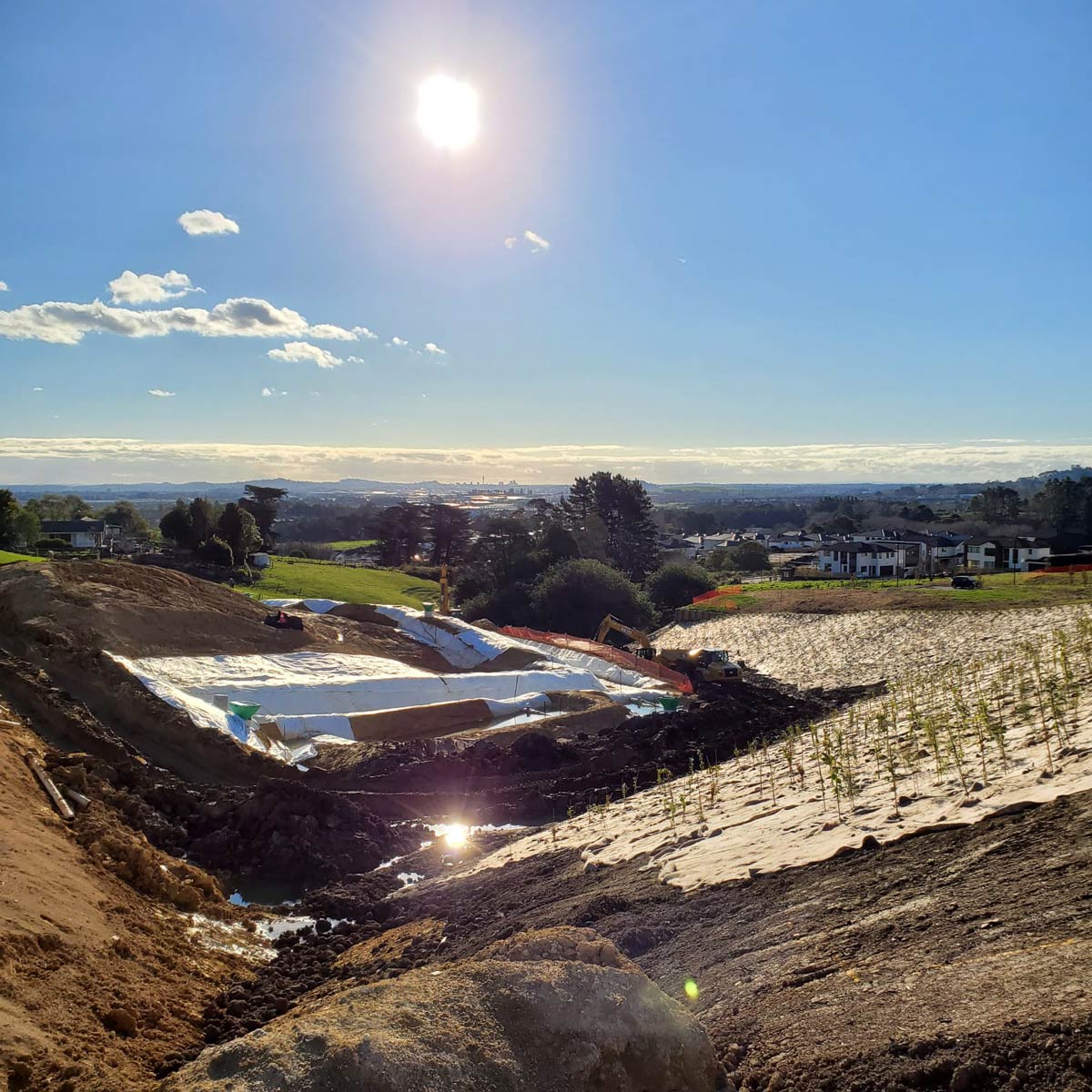 Photo showing a land development site